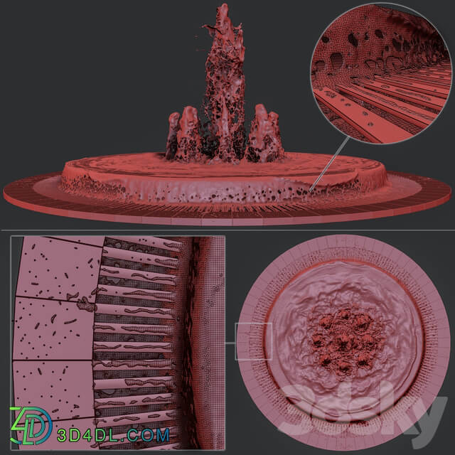 Large Water Fountains Other 3D Models