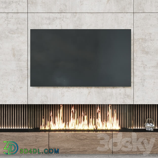 tv zone TV Wall 3D Models