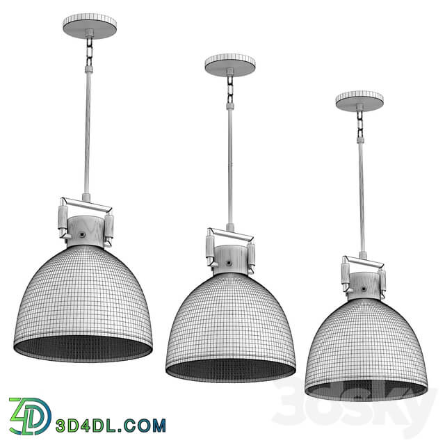 MACHINIST PRISMATIC CLOCHE PENDANT Pendant light 3D Models