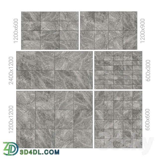 Gray marble tiles