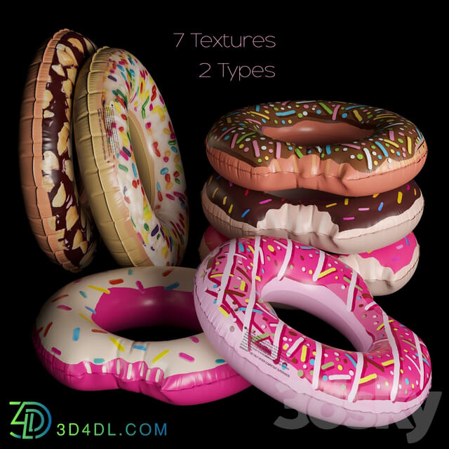 Inflatable circles Intex Donuts Miscellaneous 3D Models
