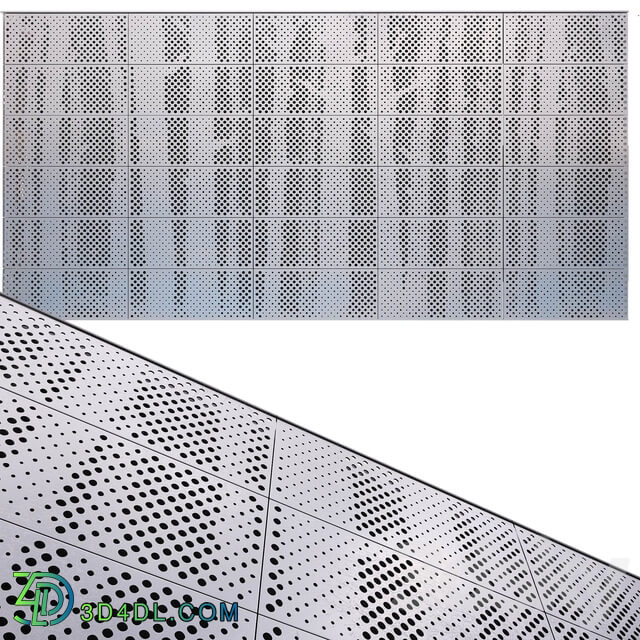 perforated metal panel N23 3D Models