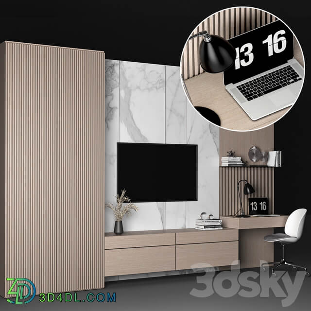 Furniture Arrangement 78 TV Wall 3D Models