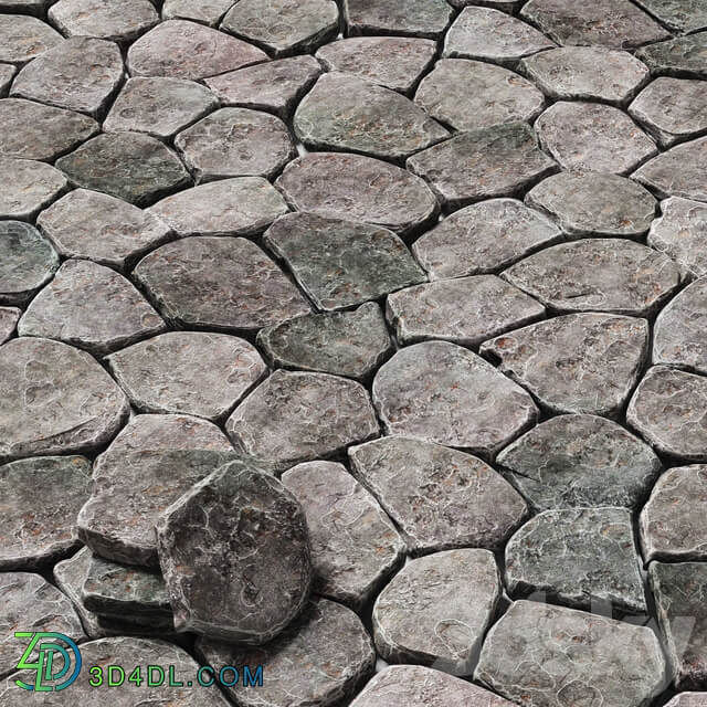 Rock Stone paving wall road Rocky Stone for paving road walls 3D Models