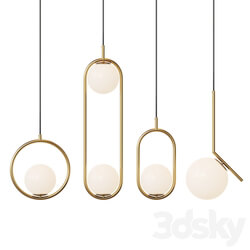 Hoop Duo Pendant light 3D Models 