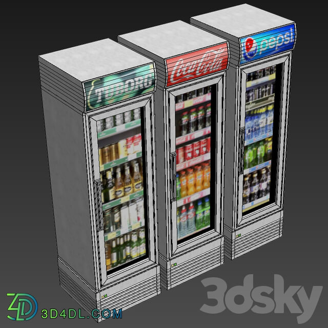 Showcase 002. Refrigerator 3D Models