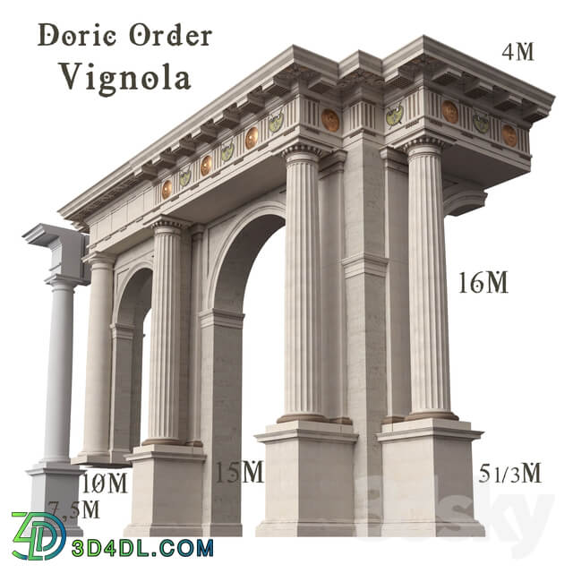 Other architectural elements Doric Order Vignola