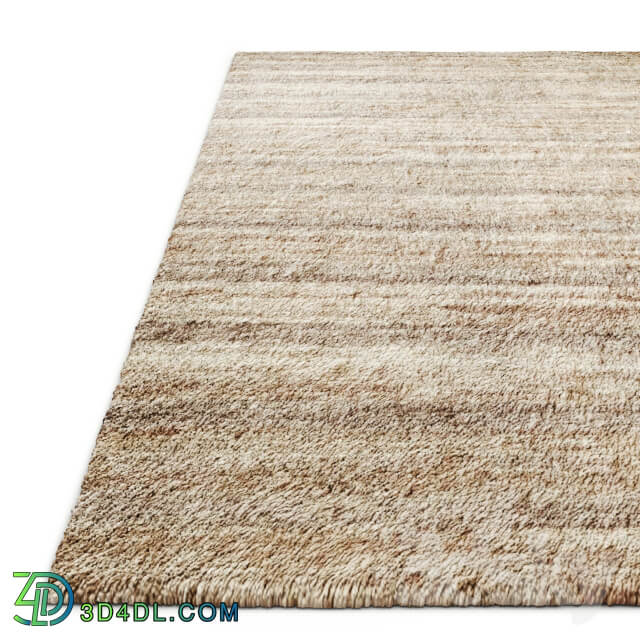 Palette Stripe Hand Knotted Wool Shag Rug RH