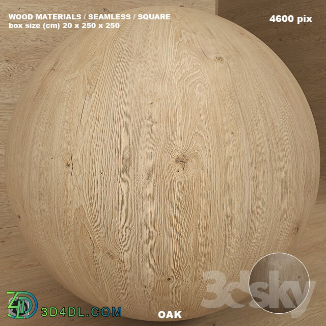 Wood oak material seamless set 73