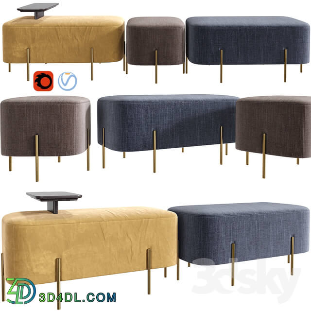 Modern Alba Ottomans