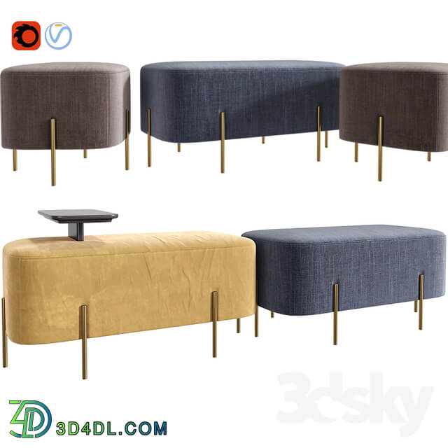 Modern Alba Ottomans