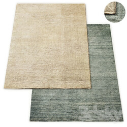 Ellipse Hand Knotted Wool Rug RH Collection 