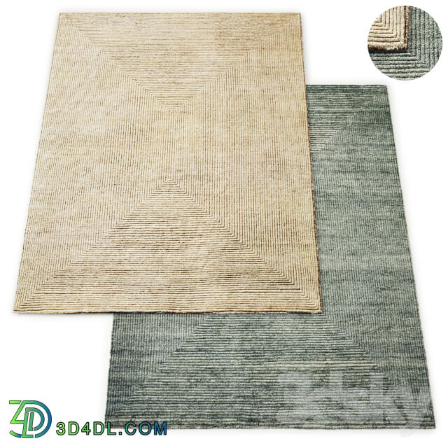 Ellipse Hand Knotted Wool Rug RH Collection