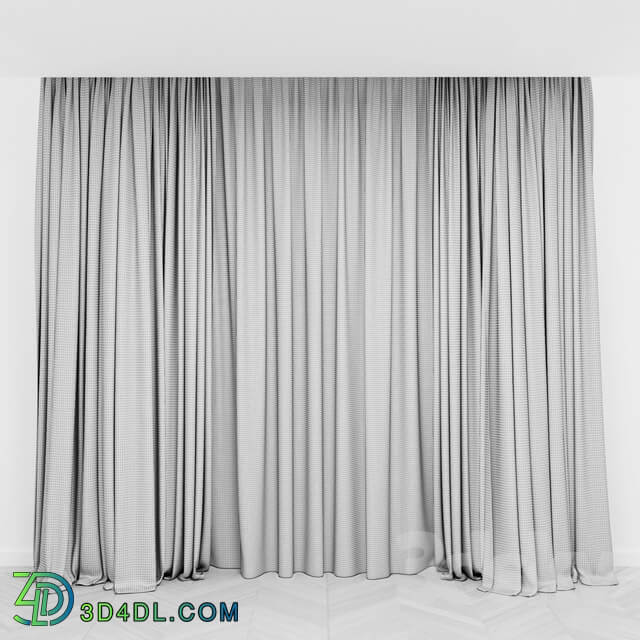 Curtains gray velvet with tulle Curtains are modern