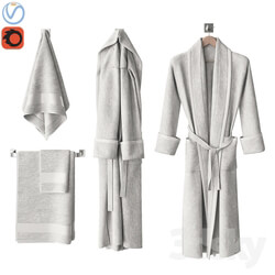 White bathrobe and towels 