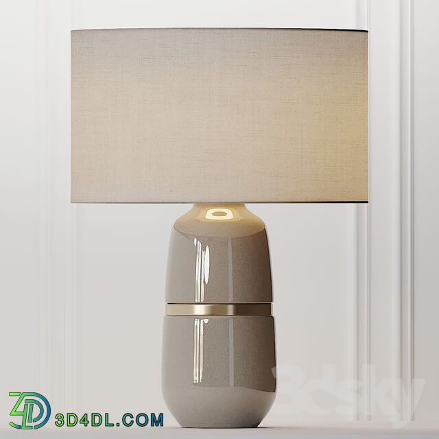 COX COX Banded Ceramic Table Lamp
