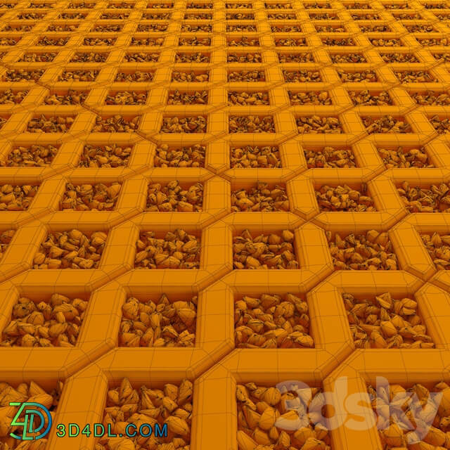 Square gravel stone 3D Models