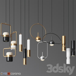 Pendant Light Collection 17 4 Type Pendant light 3D Models 