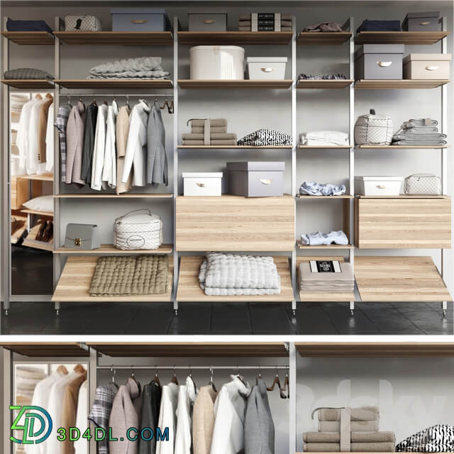 Dressing room with clothes shoes and other clothes. clothing Other 3D Models