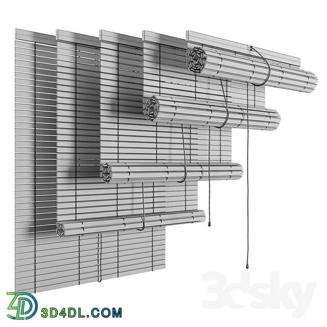 Wood roller blind