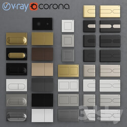 Bathroom accessories Flush buttons for installing Viega 3 