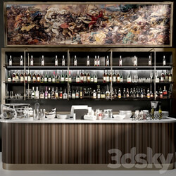 Design project of a restaurant with its own collection of wine and spirits 2 3D Models 