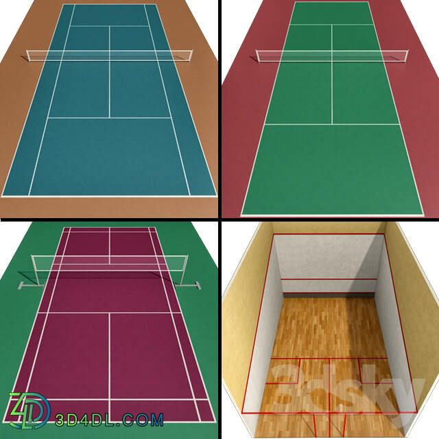 Court tennis badminton squash