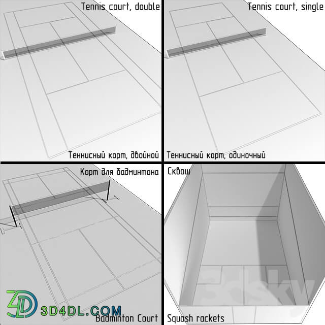 Court tennis badminton squash