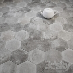 CIR Miami Esagona Dust Gray Ex Polvere Tile Set 