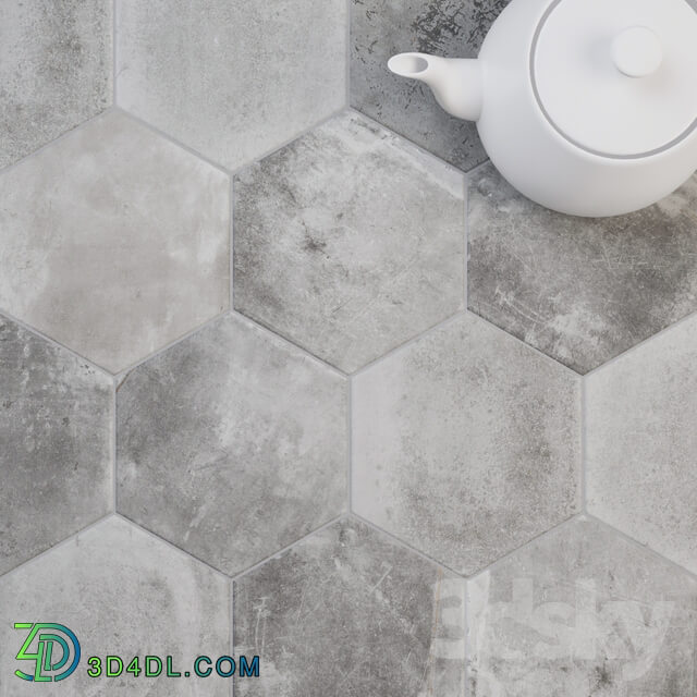 CIR Miami Esagona Dust Gray Ex Polvere Tile Set