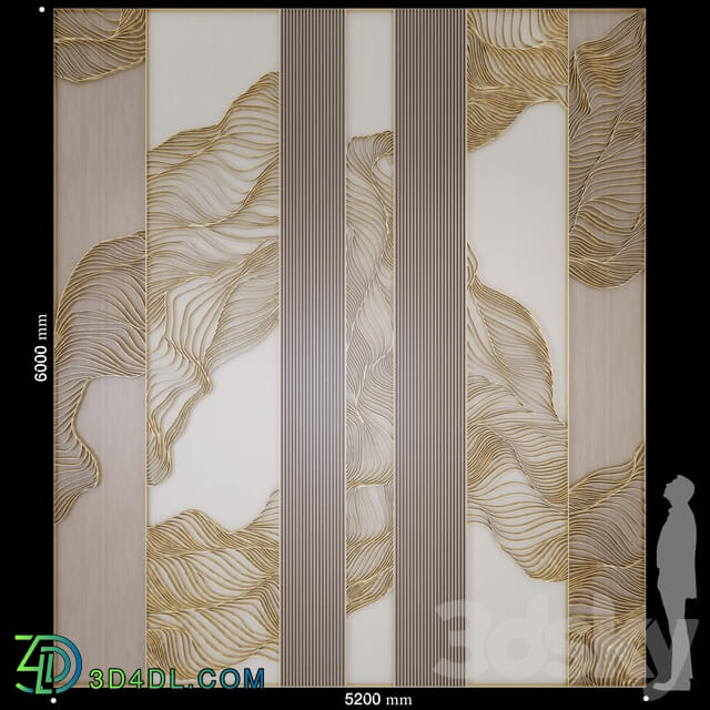 Waves Metal wall panel 18