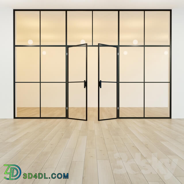 Glass partition. Door. 41