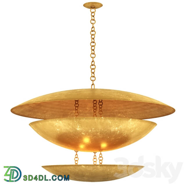 Arteriors Home Florko GOLD LEAF Pendant light 3D Models