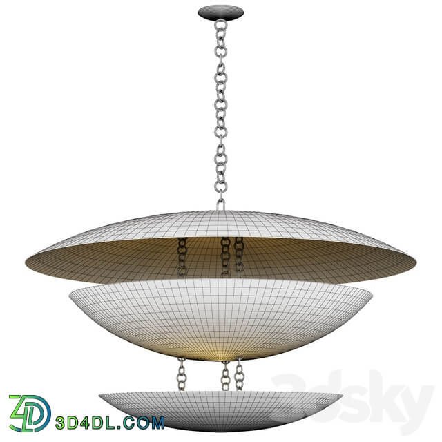 Arteriors Home Florko GOLD LEAF Pendant light 3D Models