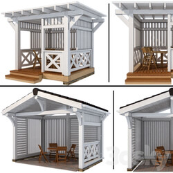 Arbor in a modern style 2 options Other 3D Models 