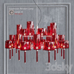 Chandelier AXO Light Spillray SP lamps 30 red glass Pendant light 3D Models 