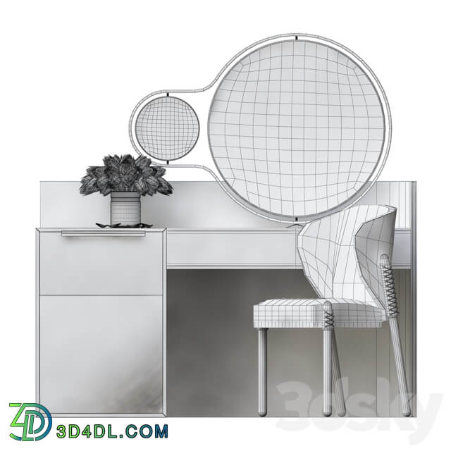 Toilet table Furniture Consoles Outfit Laurameroni low poly 3D Models