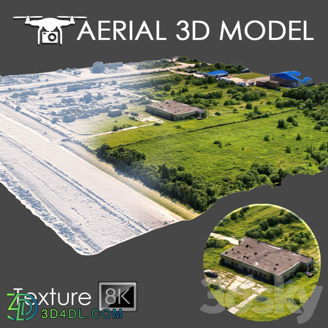 Aerial scan 1 Urban environment 3D Models