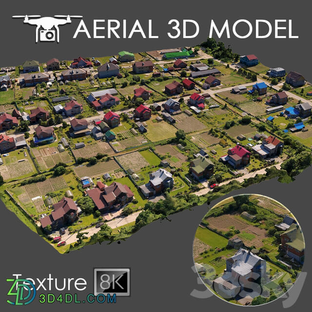 Aerial scan 10 Urban environment 3D Models