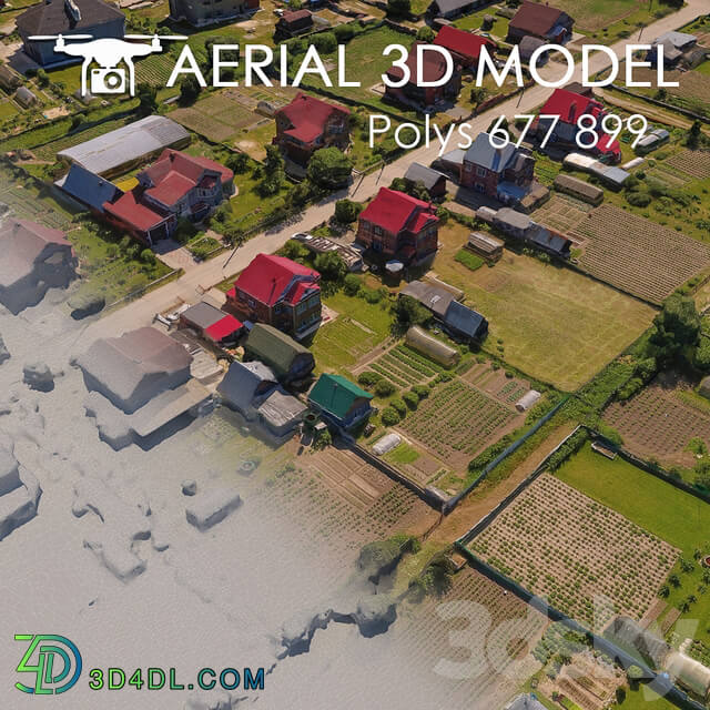 Aerial scan 10 Urban environment 3D Models