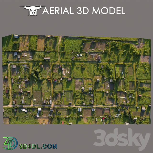 Aerial scan 16 Urban environment 3D Models