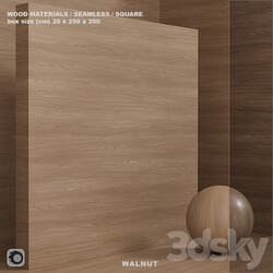 Wood walnut material seamless set 76 