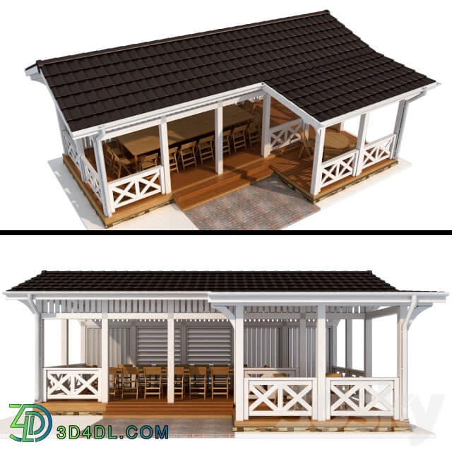 Arbor in a modern style Other 3D Models