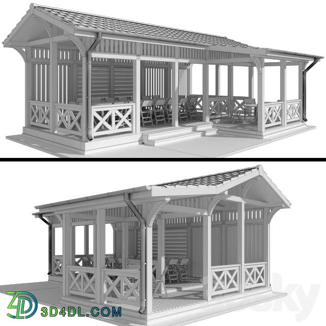 Arbor in a modern style Other 3D Models