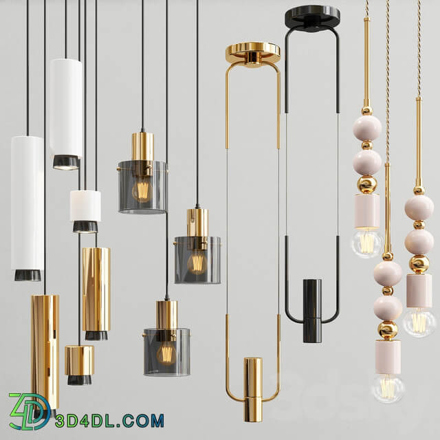 Four Hanging Lights 45 Exclusive Pendant light 3D Models