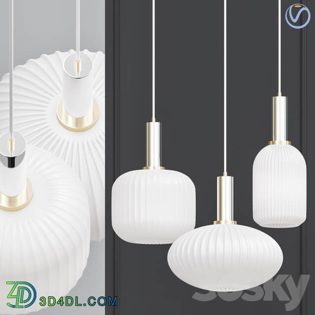 Ferm Living chinese lantern White Pendant light 3D Models