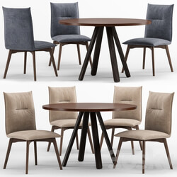 Table Chair Stecco cocktail table and Maya chair connubia calligaris 