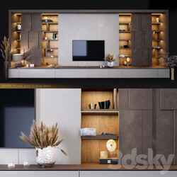 Furniture for TV zones with decor TV Wall 3D Models 