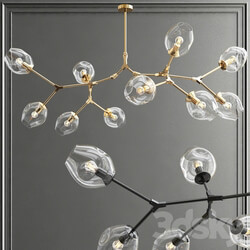 Branching bubble chandelier Pendant light 3D Models 