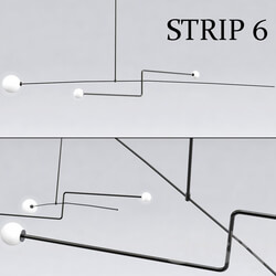 Strip 6 Pendant light 3D Models 